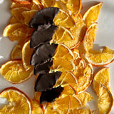 Orange chips in carob chocolate