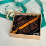 Small gift box of fruit leather and dried berries