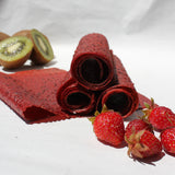 Strawberry fruit leather with kiwi and apple