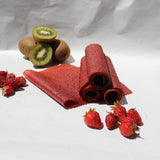 Strawberry fruit leather with kiwi and apple