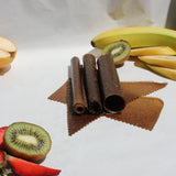 Banana fruit leather with matsoni and vanilla