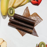 Banana fruit leather with matsoni and vanilla