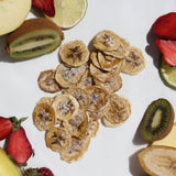 Banana chips with coconut shavings